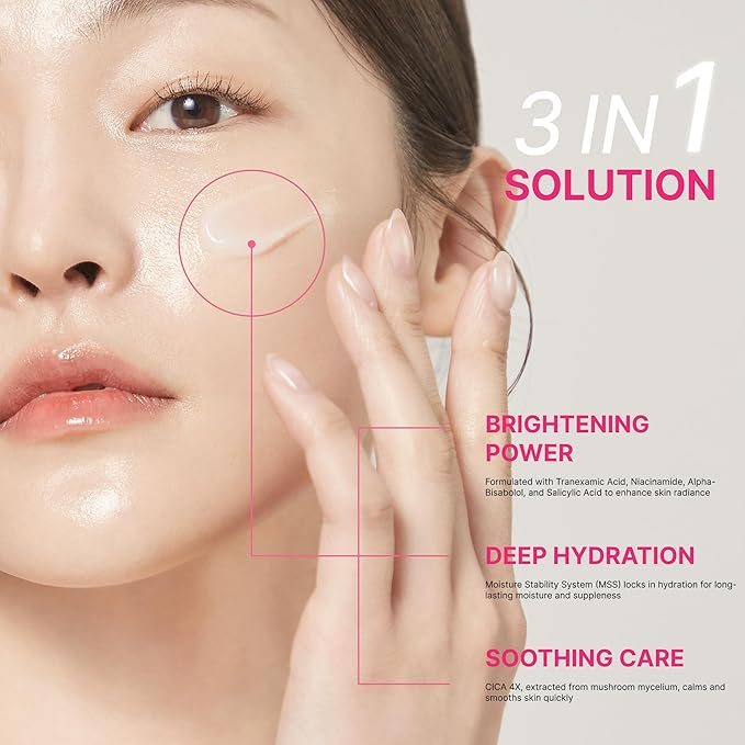 HEALIC Toning Active Cream, Brightening Face Moisturizer with Niacinamide & Hyaluronic Acid, Hydrating & Soothing Facial Cream, Gentle for Sensitive Skin, Korean Skin Care, 60g/2.12oz