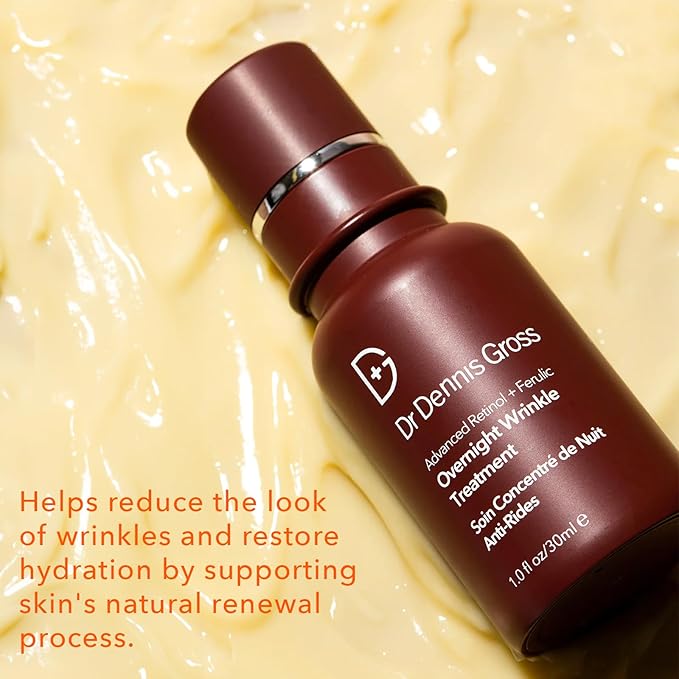 Dr Dennis Gross Advanced Retinol and Ferulic Overnight Wrinkle Treatment, White, 1 oz/ 30 mL
