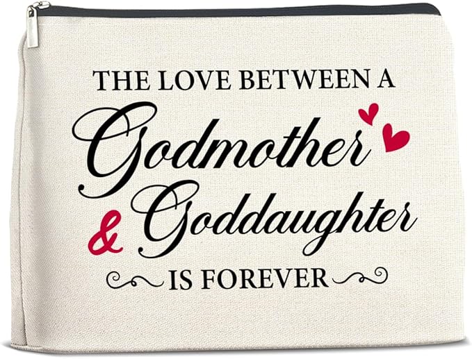 UPNEGE Makeup Bag Godmother Gifts from Goddaughter, Gifts for Godmother and Goddaughter Cosmetic Bag Zipper Makeup Pouch