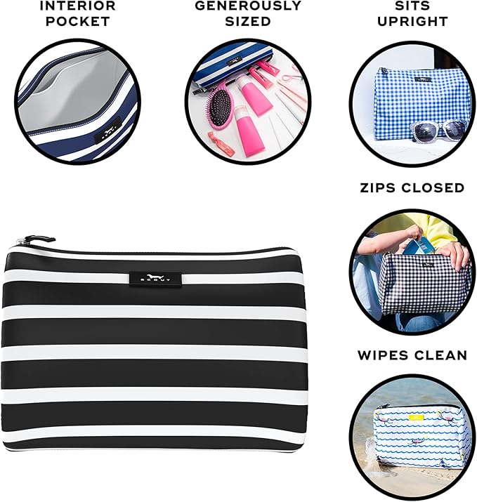 SCOUT Packin' Heat Cosmetic Bag - Toiletry Travel Bag - Fleetwood Black