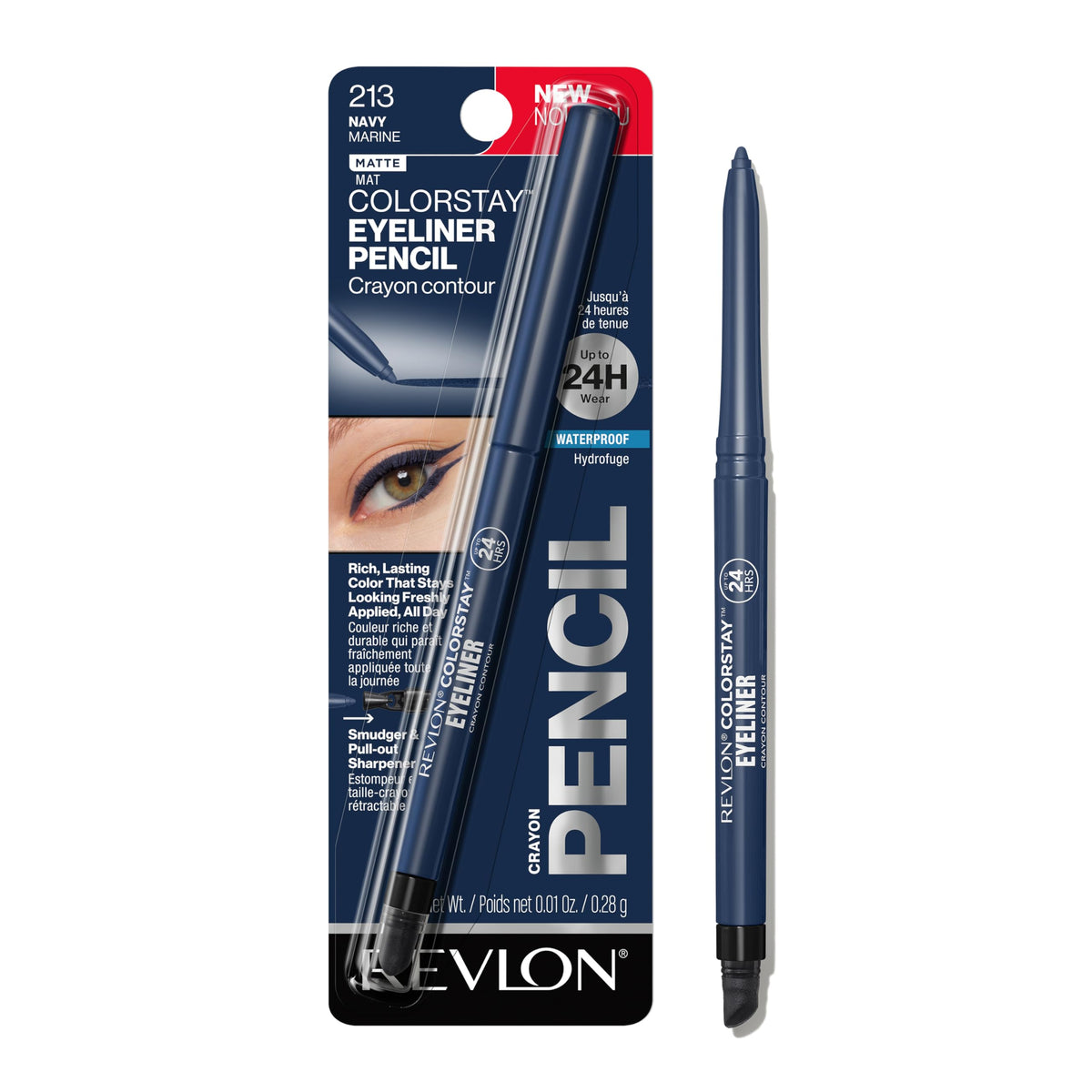 REVLON ColorStay Pencil Waterproof Eyeliner, 202 Black Brown, 2 pack