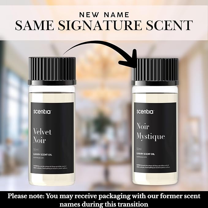 Noir Mystique Hotel Scent Diffuser Oil, Rose Bergamot Musk Blend, 50 mL