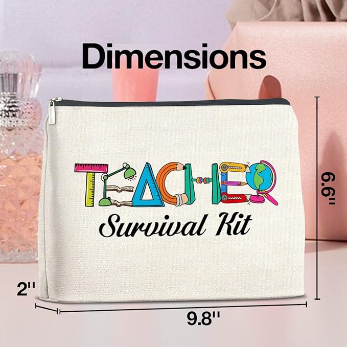 UPNEGE Teacher Survival Kit Makeup Bag Teacher Gifts for Women, Gifts for Teachers Zipper Makeup Pouch