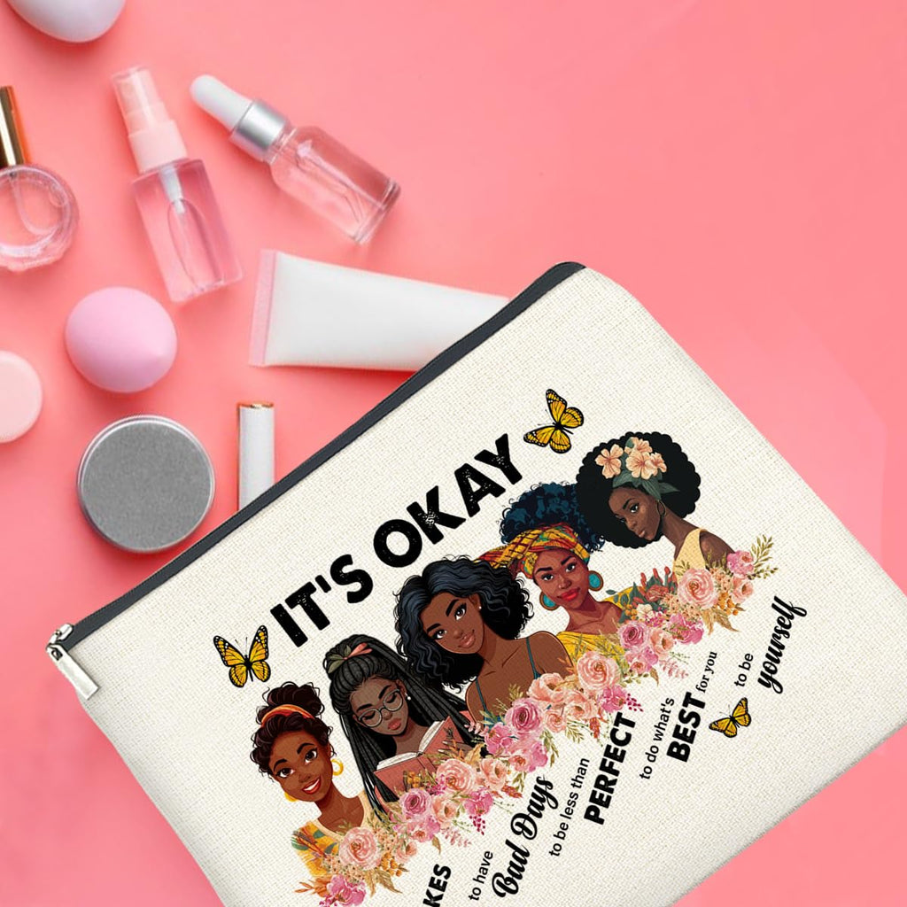 UPNEGE African American Gifts Inspirational Black Women Makeup Bag