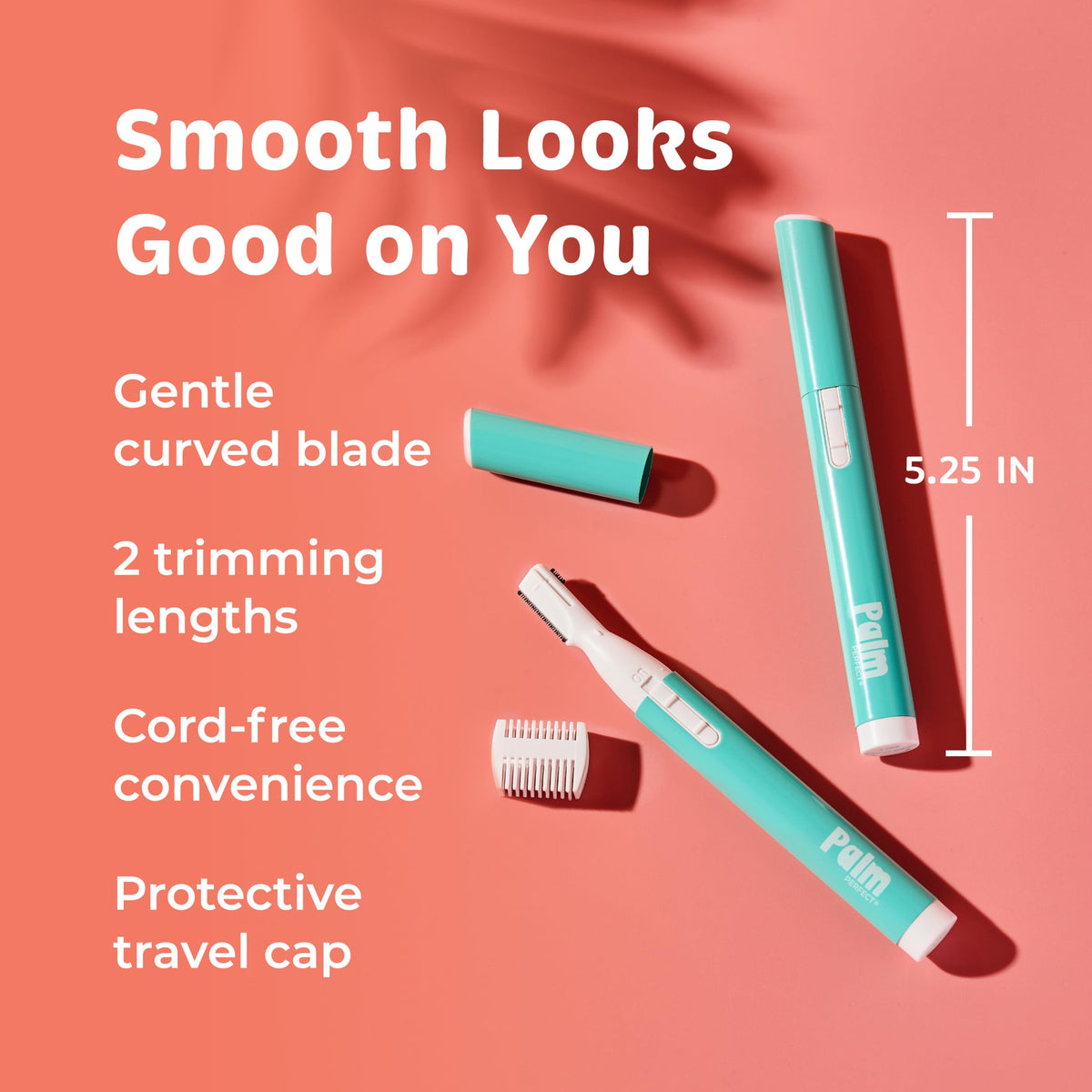 palmperfect Face Razor for Women, Twin-Blade Hair Trimmer, Battery Included