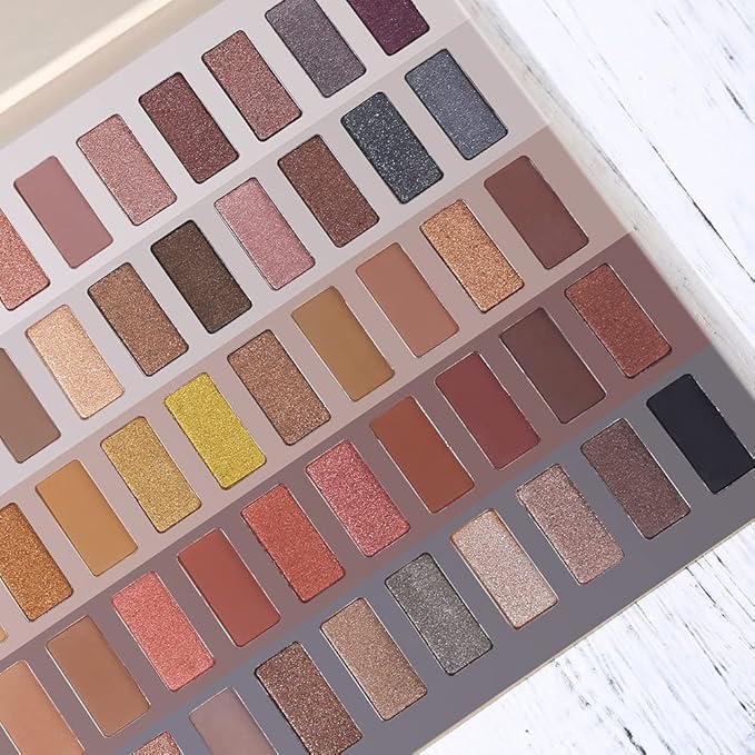 UCANBE 60 Colors Neutral Eyeshadow Palette, Warm Nudes Makeup Pallet, Natural Matte Glitter Shimmer Smokey Eye Shadows Halloween Cosmetic Gift Kit
