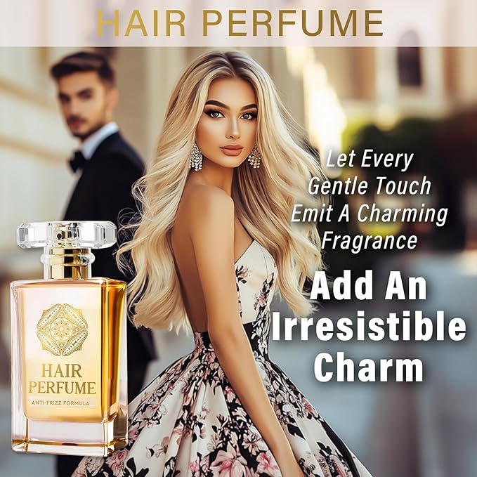 Crislan Hair Perfume, Pheromones Perfumes for Women, 50ml Natural Scented Hair Mist, Leave-In Conditioning Spray for Dry & Frizzy Hair, Long Lasting Fragrance