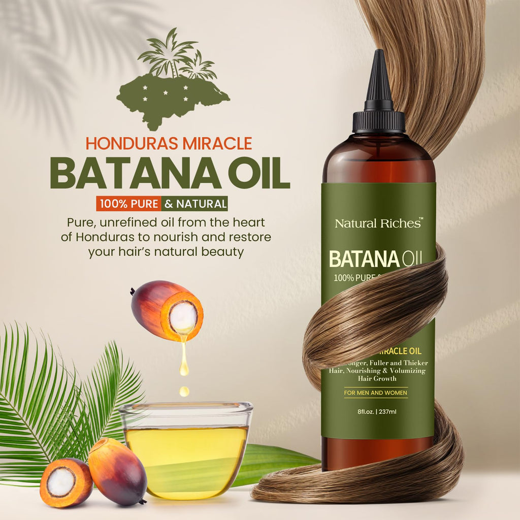 Batana Oil for Hair Growth 8 Fl Oz - Cold Pressed