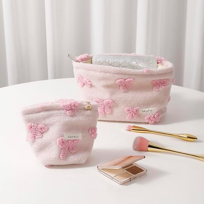 getgto 2 Pcs Makeup Bags, Large Cosmetic Bag Travel Toiletry Bag