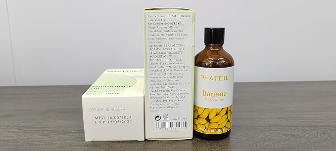 PHATOIL Banana Fragrance Oil for Diffuser Aromatherapy 3.38FL.OZ