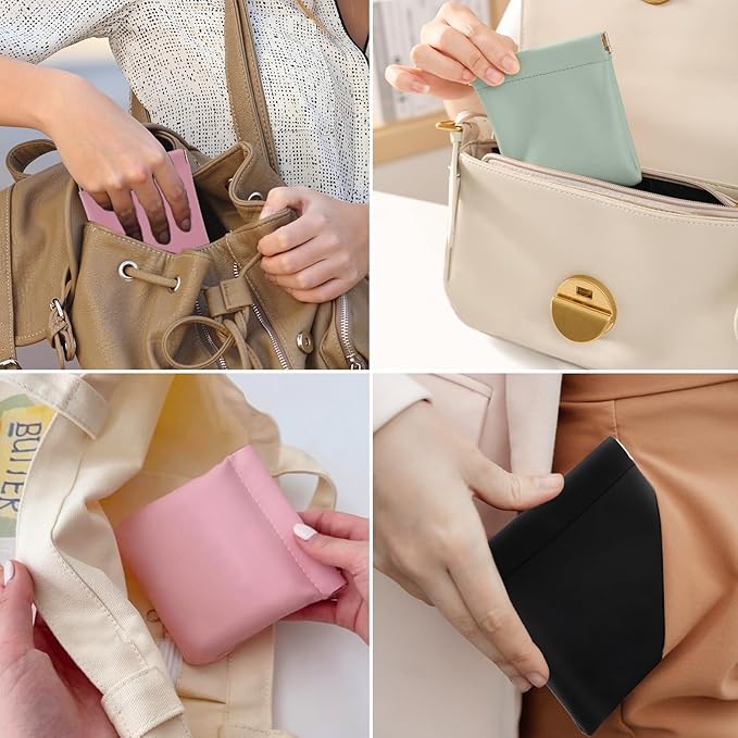 BUSOHA 3 Pack Small Makeup Bags for Purse - Coin Purse for Women