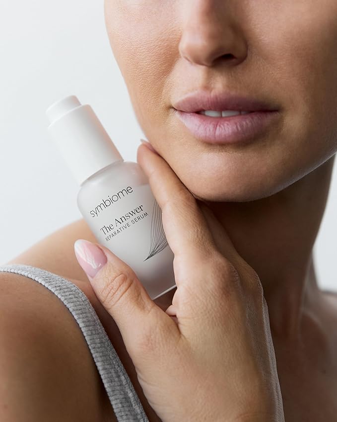 symbiome The Answer Reparative Face Serum, Collagen Supporting, Anti-Aging Face Serum with Stem Cell Conditioned Media and Natural Hyaluronic Acid, Transformative Facial Serum, 30 mL
