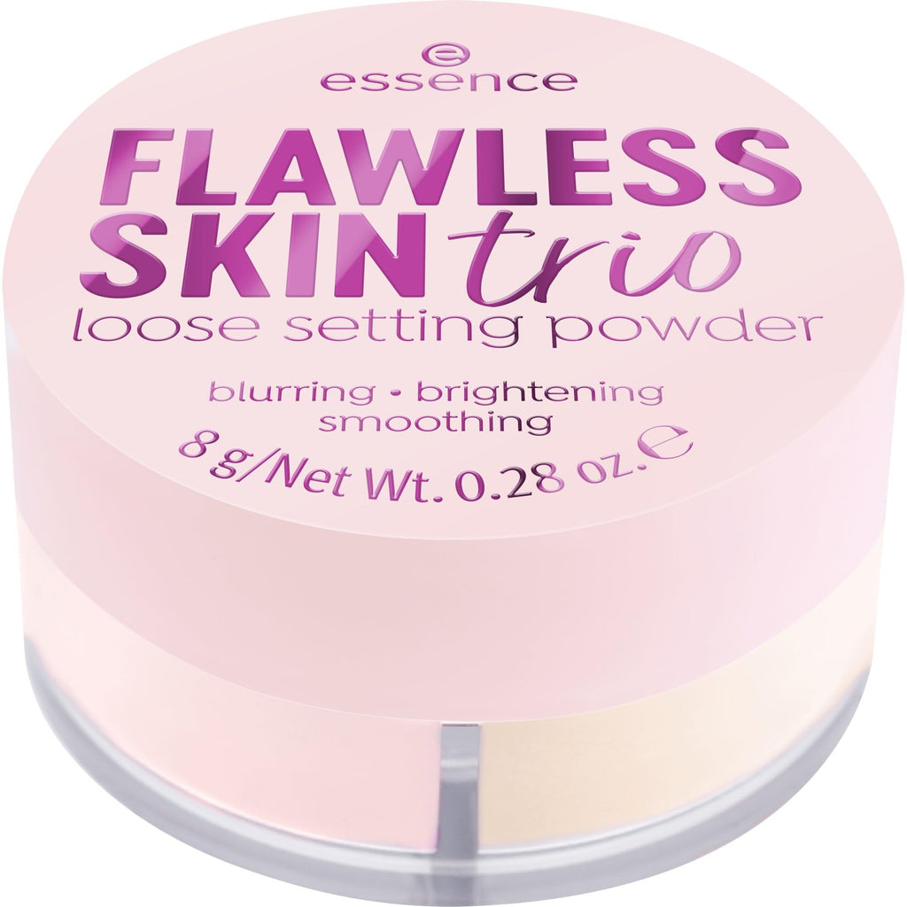 essence Flawless Skin Loose Setting Powder Trio, Blurs & Brightens, Vegan