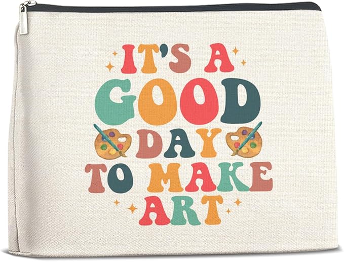 FYDHQSS Art Gifts Makeup Bag for Women Artists Teacher Arts Lover Painter