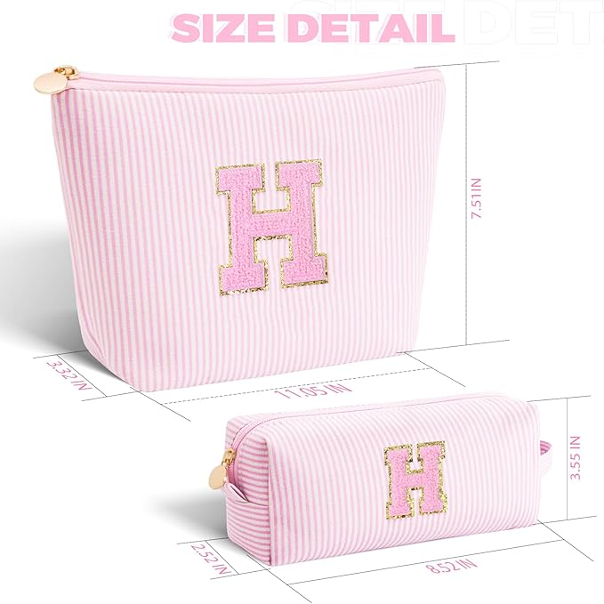 Btffitting Gifts for Teen Girls Women - Birthday Gifts for 10 11 12 13 14 15 16 17 18 Years Old Girl,Makeup Bag Cosmetic Bag,Teacher Gift Trendy Stuff Toiletry Bag - Pink,H