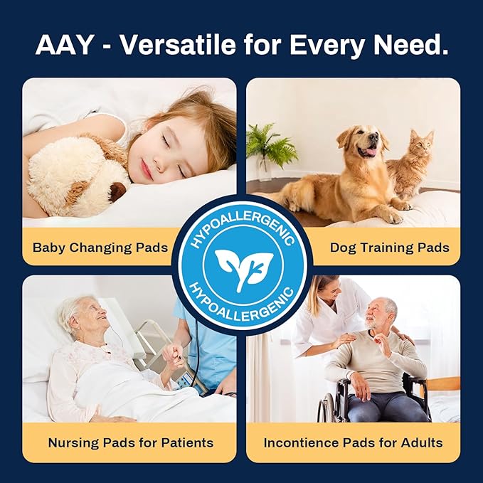 AAY Heavy Duty Disposable Bed Pads 36"X44" (40pcs)