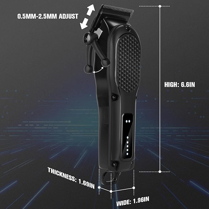 NUTCORE Men's Hair Clippers for Professional Hair Trimmer Cordless Rechargeable Powerful Beard Trimmer Hair Cutting Grooming Tool