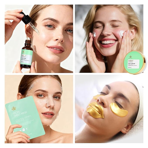 23 Pcs Mother's Day Gifts for Mom, Tea Tree Facial Skin Care Set, Bath and Body Gifts for Women & Men, Self-Care Relaxation Kit, Home Spa Gift Basket, Sheet Mask, Birthday, Christmas, Anniversary