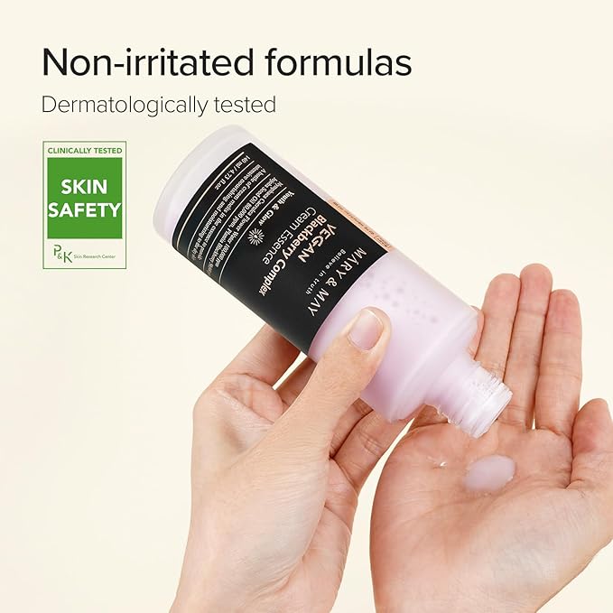 Mary&May Blackberry Dual-Phase Milky Cream Essence Duo, 9.46 oz