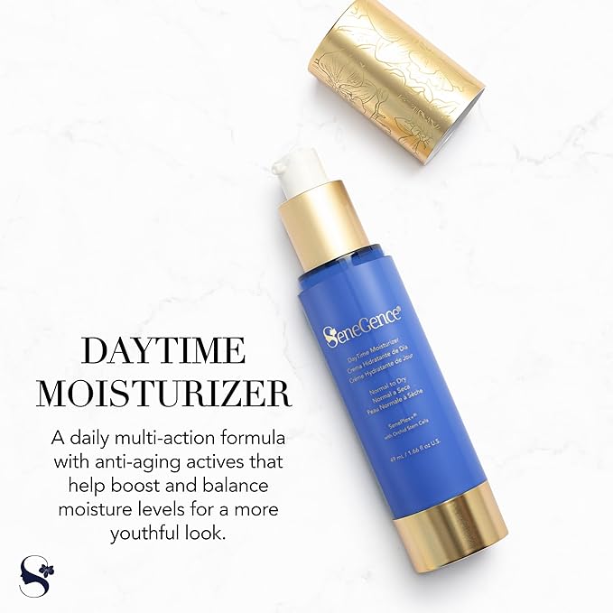SeneGence DayTime Moisturizer for Normal to Dry Skin, 1.66 Fl Oz, Lightweight Daily Hydration with Anti-Aging Benefits to Reduce Fine Lines, Wrinkles, and Sun Damage, Vegan and Dermatologist Tested