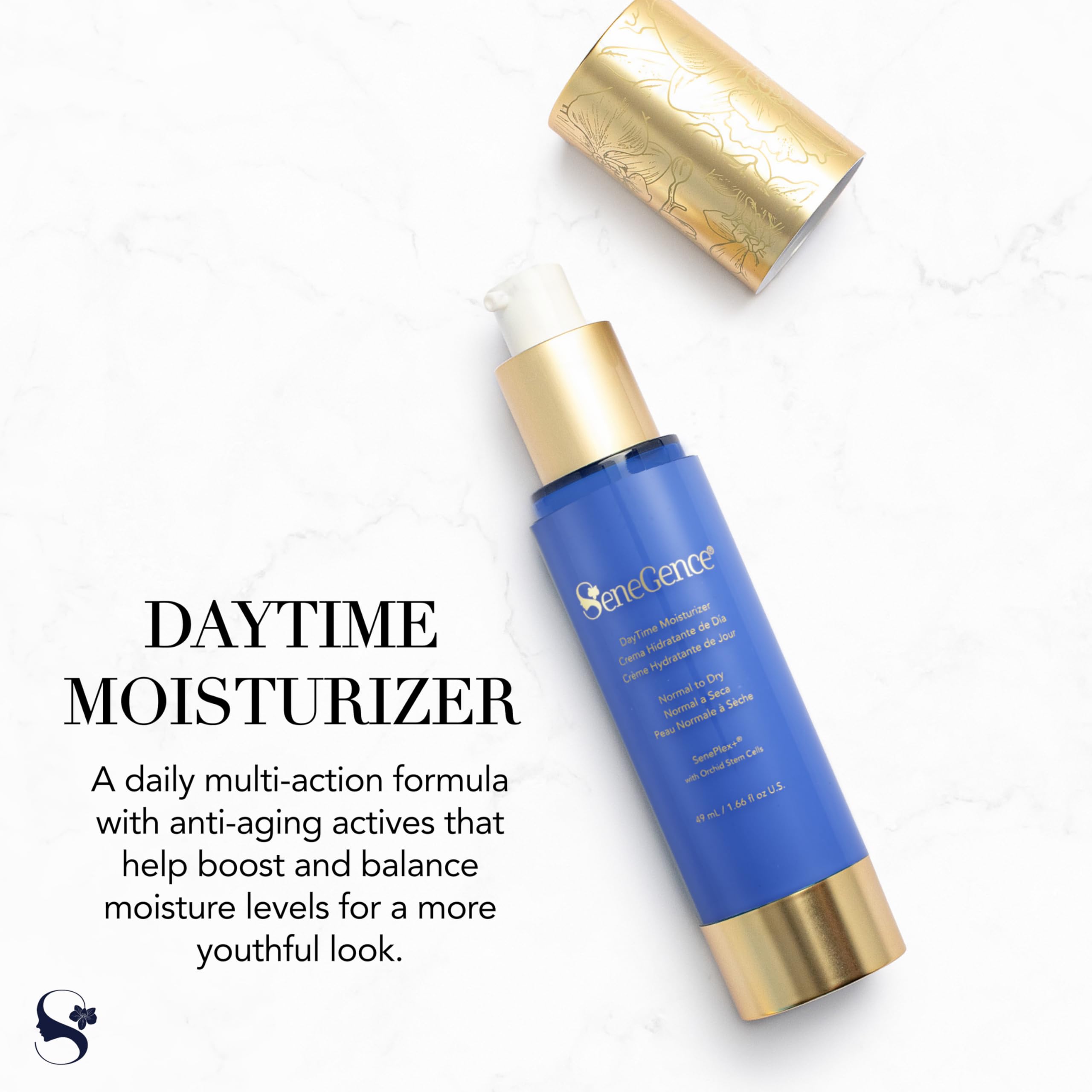 SeneGence DayTime Moisturizer for Normal to Dry Skin, 1.66 Fl Oz, Lightweight Daily Hydration with Anti-Aging Benefits to Reduce Fine Lines, Wrinkles, and Sun Damage, Vegan and Dermatologist Tested