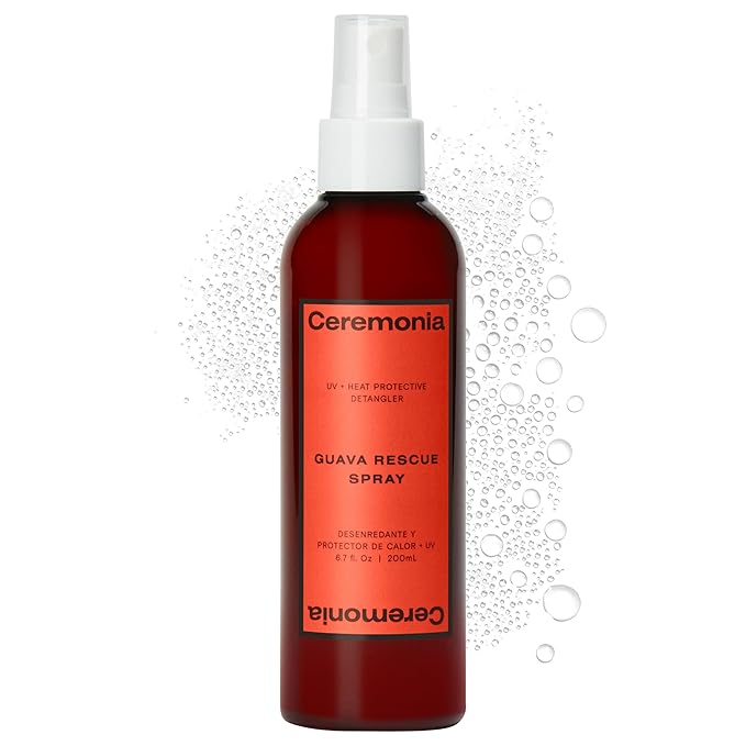 Ceremonia Guava Rescue Spray | UV + Heat Protective Detangler, 6.7 fl oz