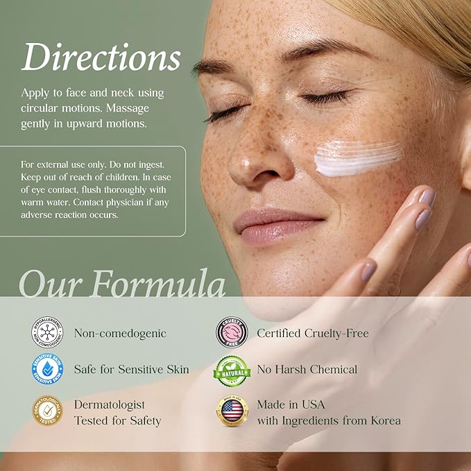CLARA'S NEW YORK | Vegan Hyaluronic Acid Facial Cream | with Panthenol, Shea Butter | Intense Hydration Moisture Enhancing Smooth, Plump, Rich | Non-sticky, Fast-absorbing Formula | 50ml MADE IN US