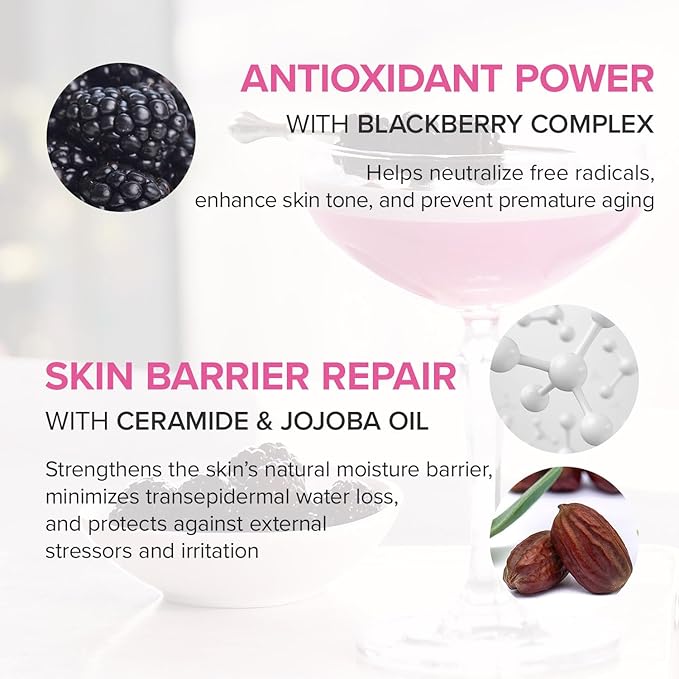 Mary&May Vegan Blackberry Cream Essence, Dual-Phase Toner 4.73 fl.oz