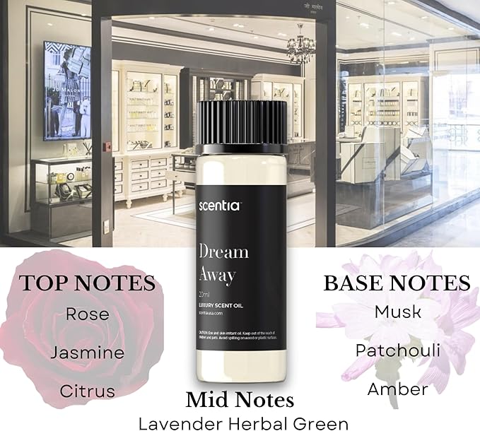 Scentia Diffuser Oil Gift Set – 3 Luxury Fragrance Oils, 20ml Each – Hope, Dream Away & Secret Voyage – Designer-Inspired Scented Oils for Cold Air & Waterless Diffusers, Cruelty-Free