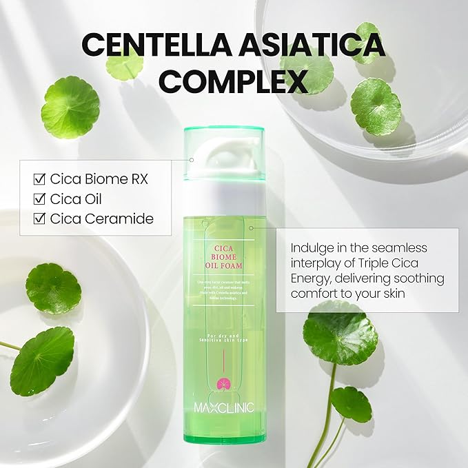 MAXCLINIC K Beauty Cica Biome Oil To Foam - Makeup Face Wash Cleanser