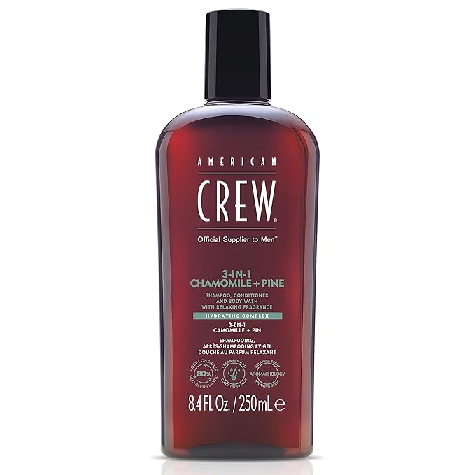 American Crew 3-in-1 Shampoo & Body Wash, Chamomile & Pine, 8.4 fl oz