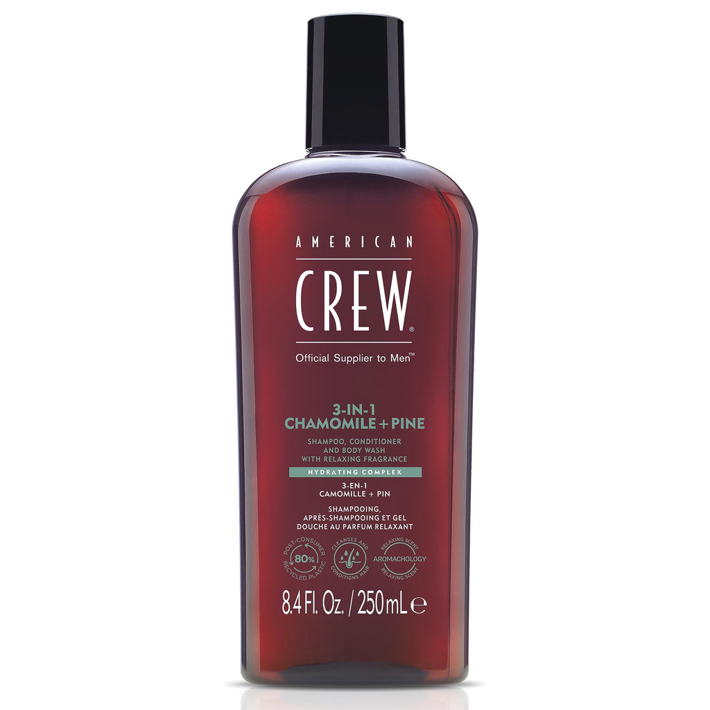 American Crew 3-in-1 Shampoo & Body Wash, Chamomile & Pine, 8.4 fl oz