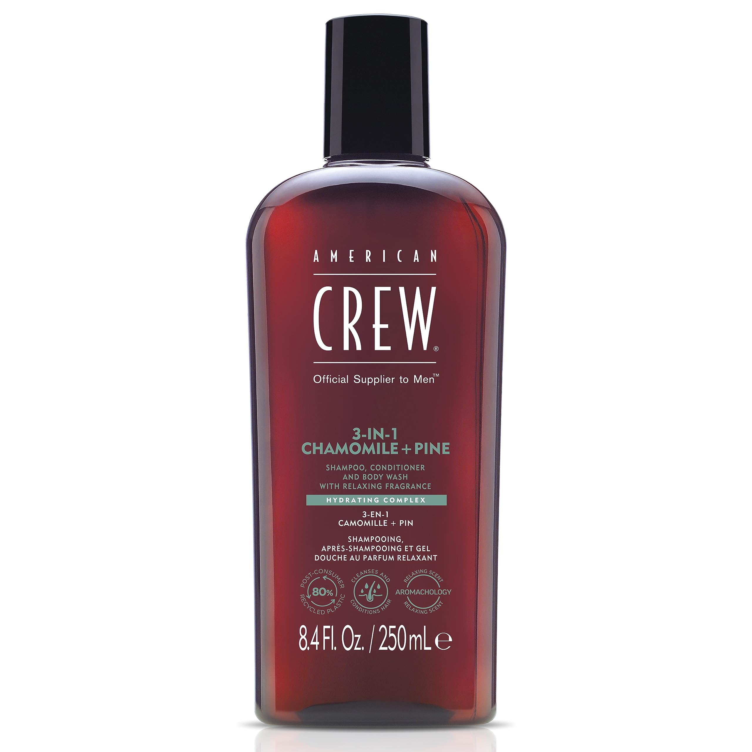 American Crew 3-in-1 Shampoo & Body Wash, Chamomile & Pine, 8.4 fl oz