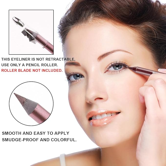 Meilury 3 Colorful Eyeliner Pen Set, Eye Shadow Pencil, Pearl Eyeliner Kit Metallic Glitter Colored Eye liner for Women Eye&Lip Liner Professional Waterproof Eye Makeup(3PCS E)