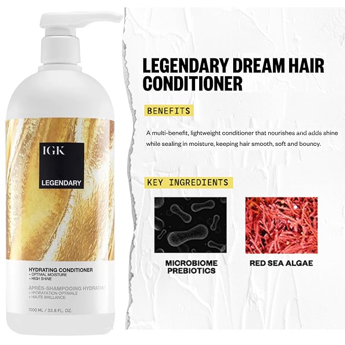 IGK Legendary Dream Hair Shampoo & Conditioner Set, 33.8 oz, Pack of 2