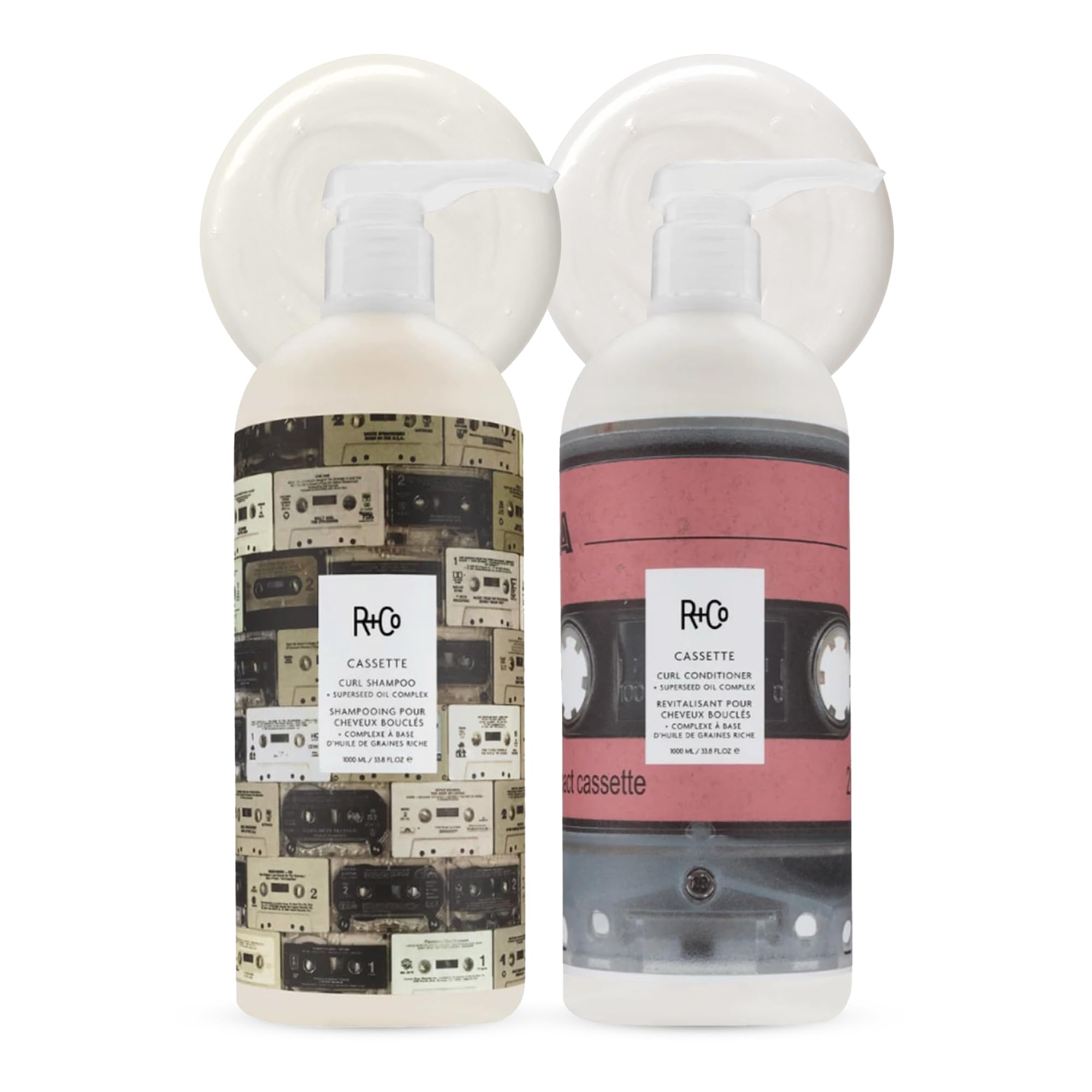 R+Co Cassette Curl Shampoo and Conditioner Set, 33.8 oz (Pack of 2)