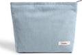 Gardsell Cosmetic Bags for Women - Corduroy Cosmetic Bag Aesthetic Women Handbags Purses Smile Dots Makeup Organizer Storage Makeup Bag Girls Case Bags (Pure Light blue)