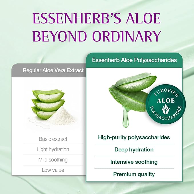 Essenherb Muco Ritual Ampoule – 95% Pure Aloe Vera Gel | Cooling, Soothing & Deep Hydration Serum for Sensitive Skin | Calm Visible Redness | Korean Skincare (4.06 fl oz / 120ml)