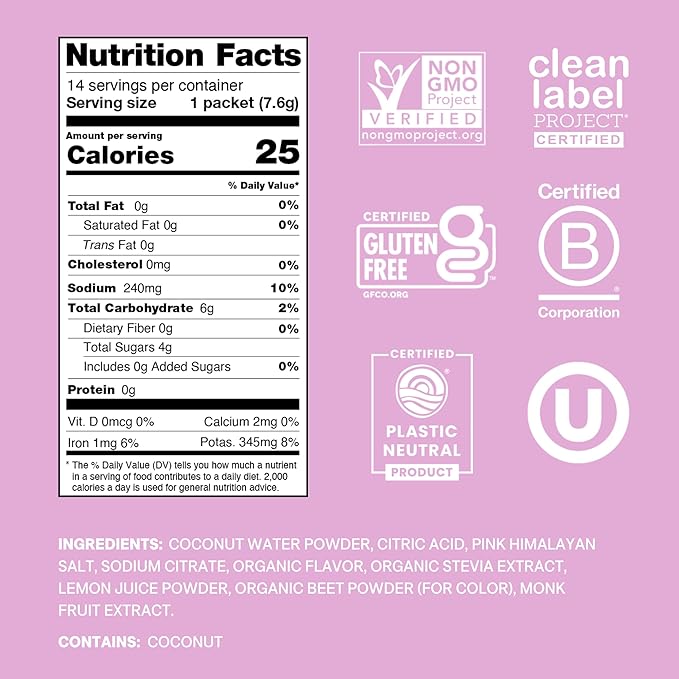 Cure Hydration - Electrolyte Drink Powder Watermelon 14 Packets