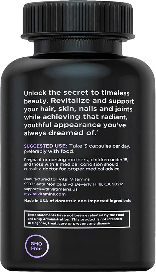 Vital Vitamins Multi Collagen Complex Plus Biotin, Hyaluronic Acid & VIT. C