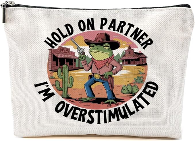 Frogs Gifts for Women Makeup Bag, Frog Gifts Western Stuff Cosmetic Bag