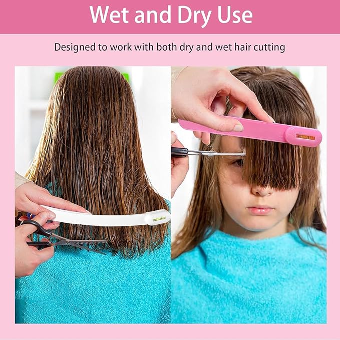 TagRecove Professional Hair Cutting Kit for Women Gifts, Easy-to-Use Split Ends Hair Trimmer, DIY Home Hair Cutting Tools for Bangs, Layers, Bobs, Practical Hair Cutting Clip, Pink