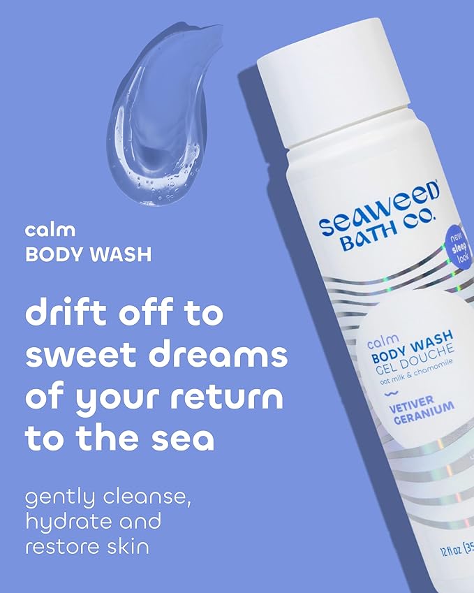 Seaweed Bath Co. Calm Body Wash, Vetiver Geranium, 12 oz