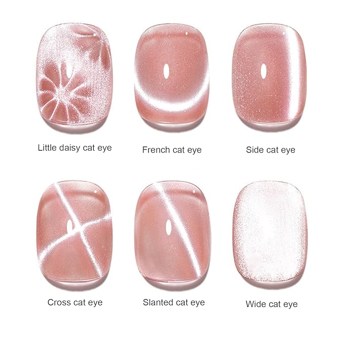 Meideli 5 in 1 Nail Magnets for Gel Polish Tools 3D Magnet Wand Nail Art Magnet Stick Tool Nail Design Tools Nail Art Accessories DIY Home Salon Women s Christmas Gifts pink