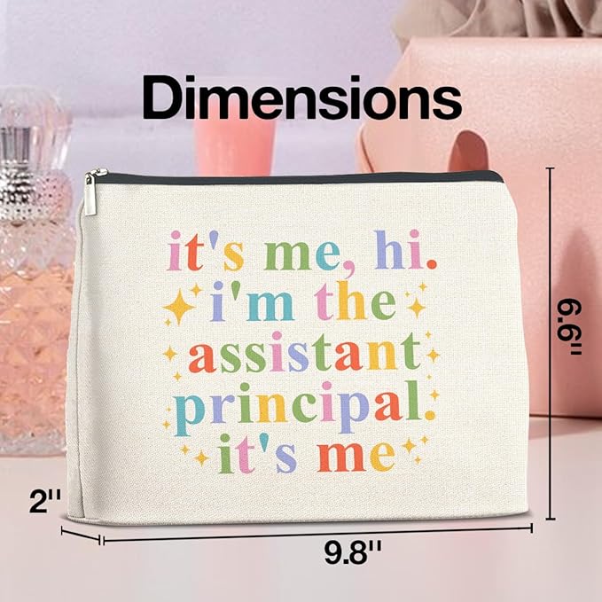 UPNEGE Makeup Bag Assistant Principle Gifts for Women, Assistant Principal Appreciation Gift in My Assistant Principal Era Cosmetic Bag Zipper Makeup Pouch