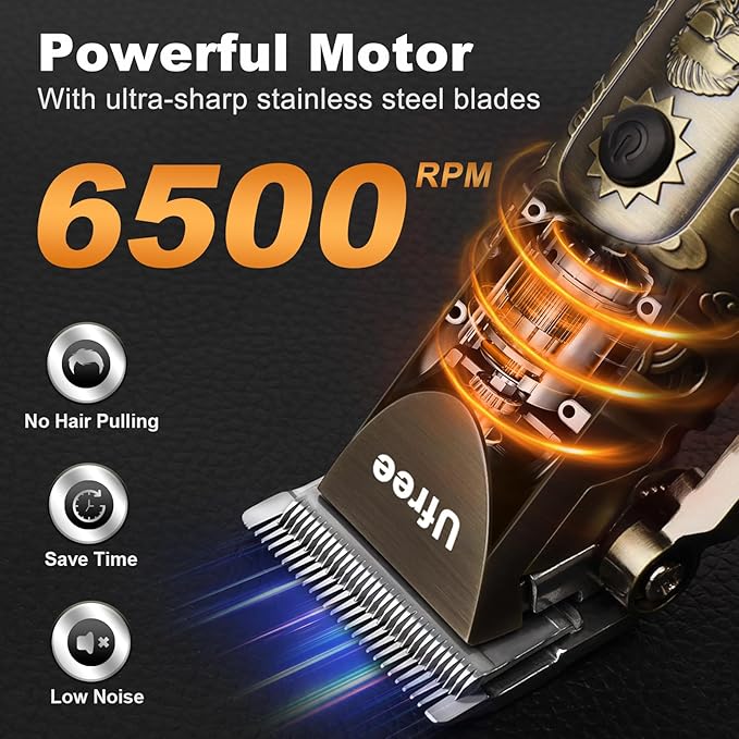 Ufree Hair Clippers for Men, Beard Trimmer, Foil Shaver 3-in-1 Grooming Kit