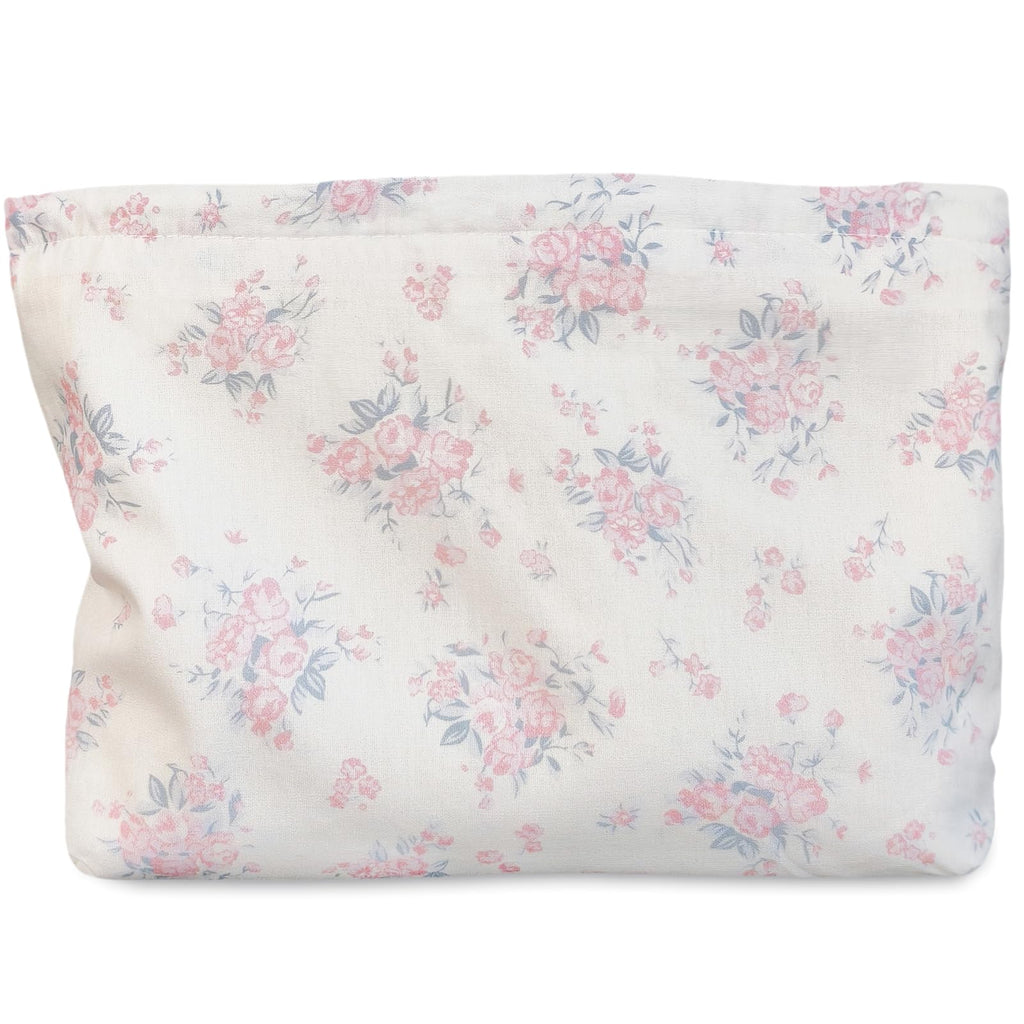STARDW Aesthetic Floral Makeup Bag Cute Small Cosmetic Bags for Women, Travel Toiletry Bag Large Capacity Zipper Makeup Pouch, Purse Organizer Pouches