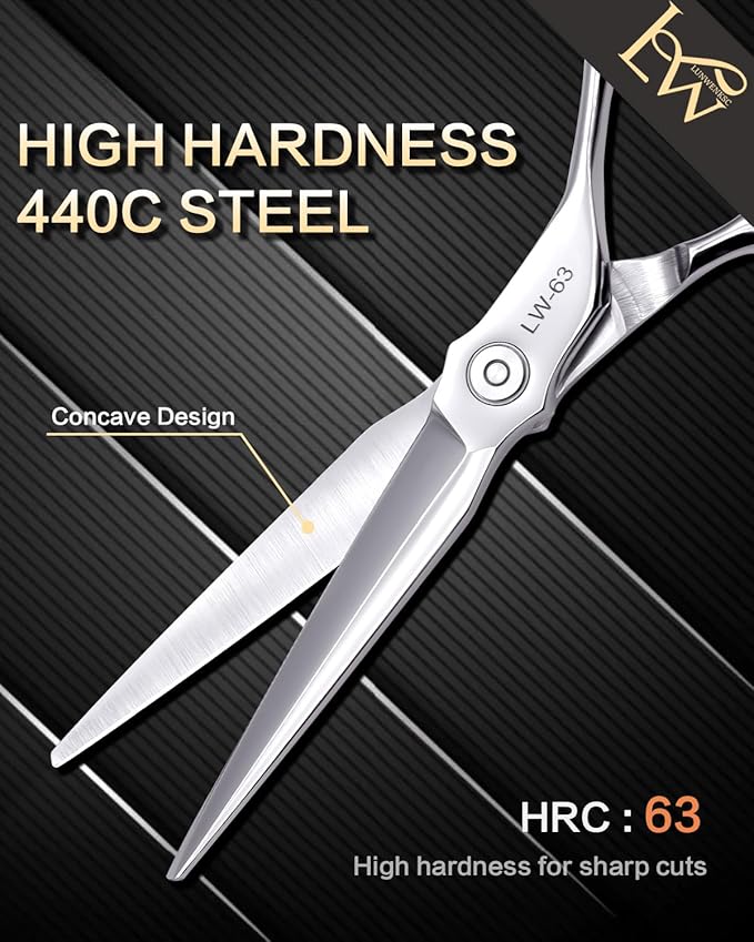 Lunwenksc professional hair shears 6.5 in Extremely Sharp Blades,professional hair cutting scissors,haircutting scissors for professionals,hair scissors
