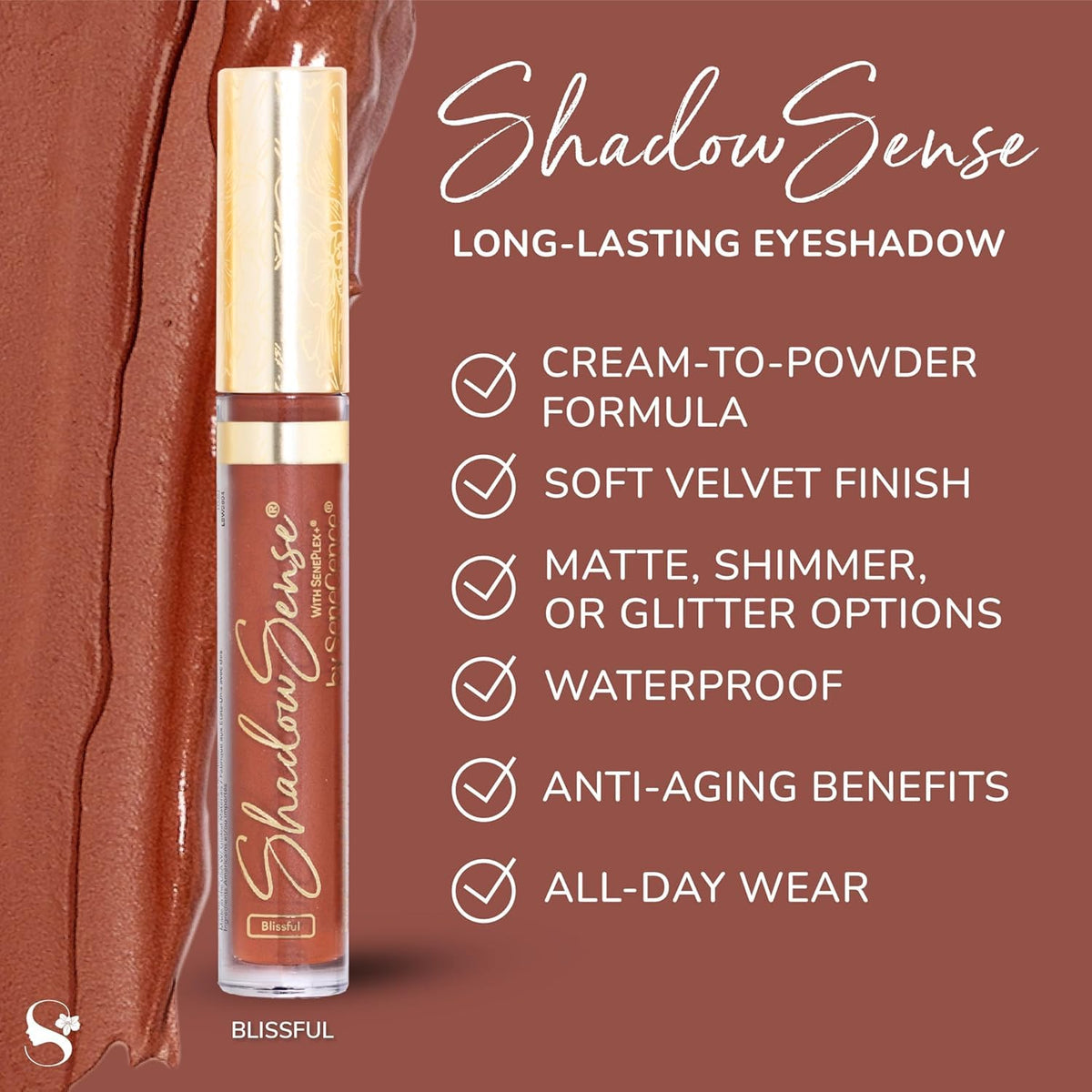 SeneGence ShadowSense EyeShadow, Burgundy, 0.14 Oz