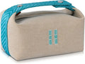 Sluxa NEW Makeup Bag - Her Inspired, Stylish, Lightweight, and Practical,Luxury Craft Travel Toiletry Bag for Daily Use & Travel Essentials, Easy Carry & Neat Storage (Beige)